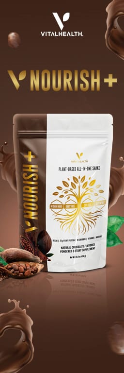 VitalHealth V-Nourish Chocolate Superfood plant-based powder 